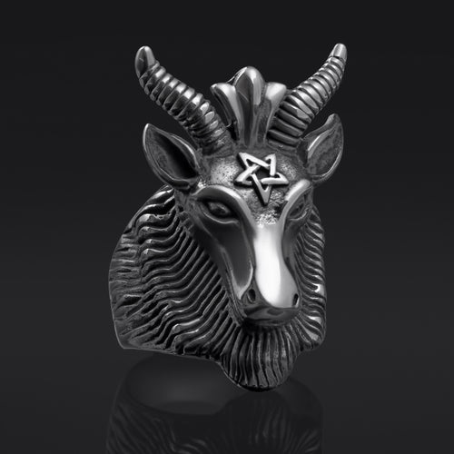 Silver Baphomet Ring
