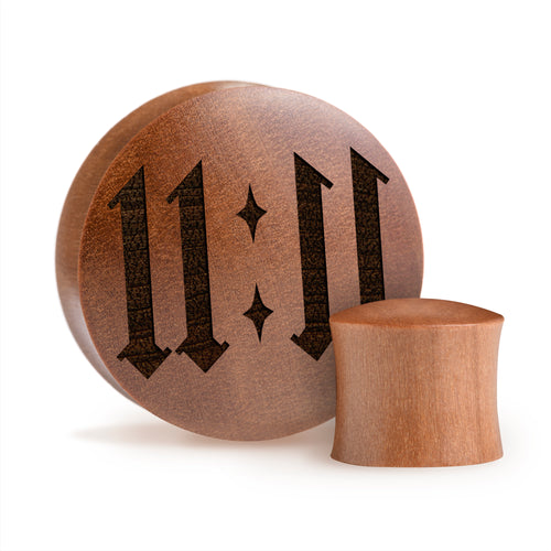RAM -Schädel Plug / gauge - Saba Wood | Konvexe Doppelaufgeweitet