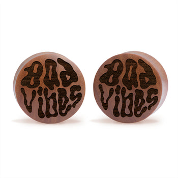 Bad Vibes Plug / Gauge - Saba Wood | Convex Double Flare