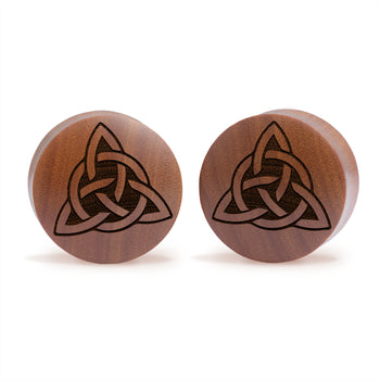Celtic Knot Plug / Gauge - Saba Wood | Convex Double Flare