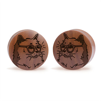 Cool Cat Plug / Gauge - Saba Wood | Convex Double Flare