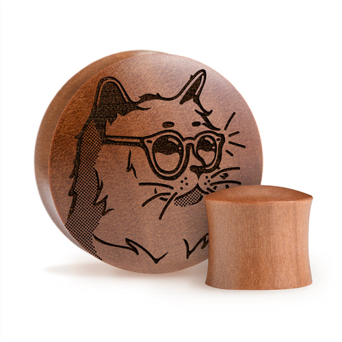 Cool Cat Plug / Gauge - Saba Wood | Convex Double Flare