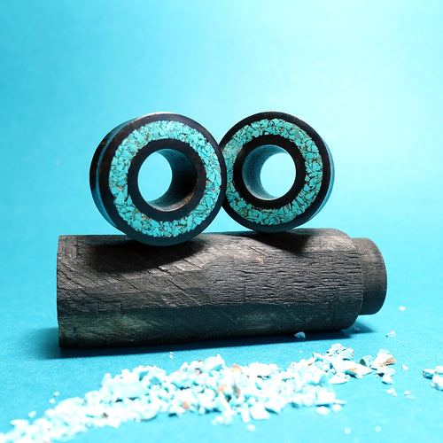 Crushed Turquoise Wood Tunnel