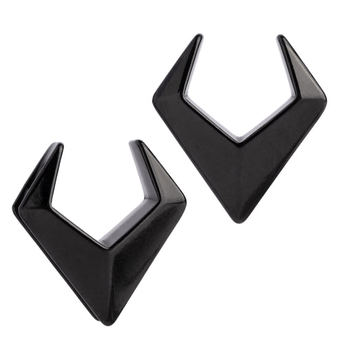 Black Triangle Saddle Plug / Tunnel / Gauge
