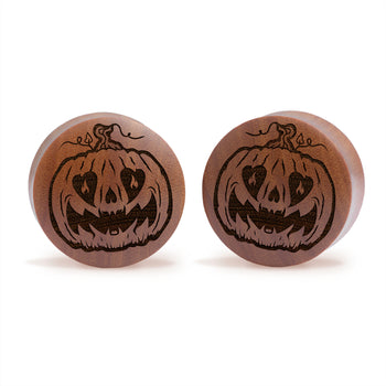 Zombie Lisa Plug / Gauge - Schwarzes Glas | Flach Gesichtiges Doppel Flare