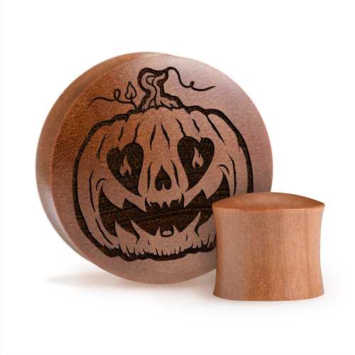 Niedlicher Kürbis- Plug/Messgerät – Saba-Holz | Konvexe Doppelflare