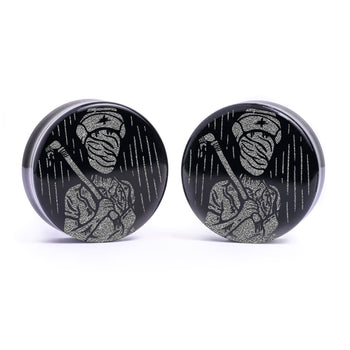 Tarot Sun Plug / Gauge - Saba Wood | Convex Double Flare
