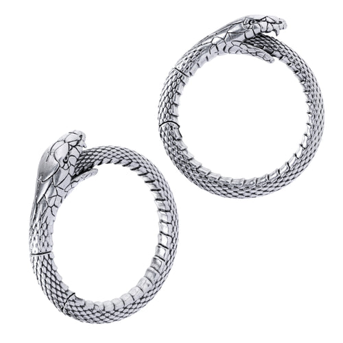 Silver Snake Ear Weights (Pair)