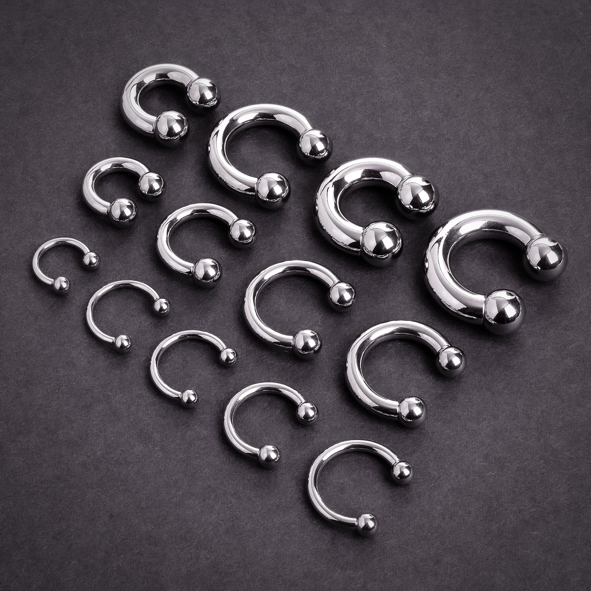 Titanium Nasenring kreisformiger Barbell Piercing Hufeisen Septum Custom Plugs