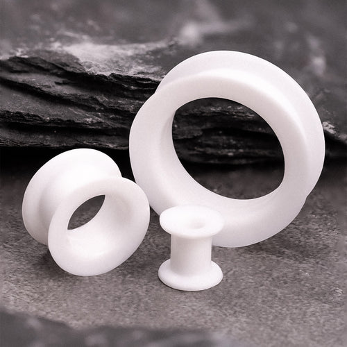 White Silicone Ear Tunnel