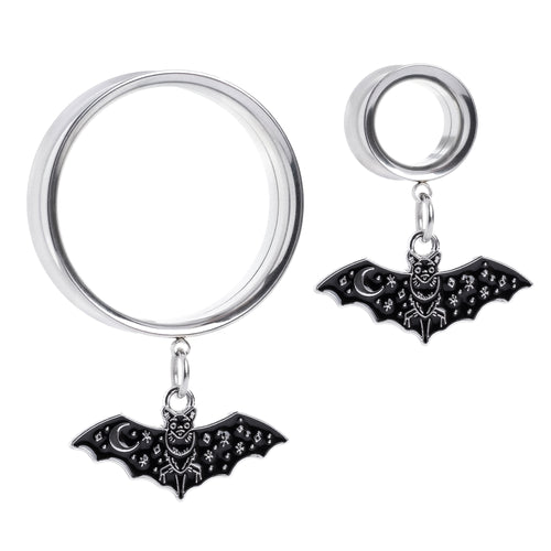 Cute Gothic Bat Double Flared Tunnel Dangle / Plug / Gauge