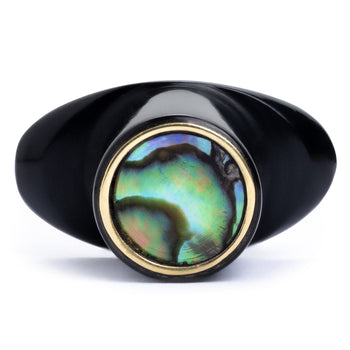 Abalone Inlay Stretched Labret T Back Labret Lip Plug