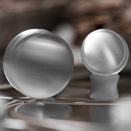 Grey Cats Eye Glass Plug / Gauge