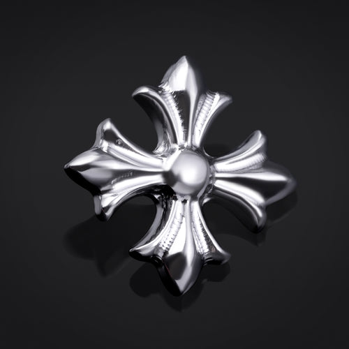 Silver Gothic Cross ASTM F136 Titanium Internally Threaded Labret Top