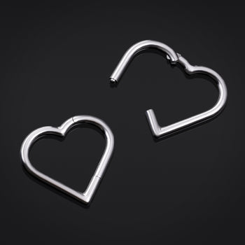 Hammered Stainless Steel Gothic Black Spiked Huggie Hoop Earrings (Pair)