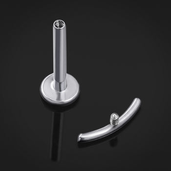 Titan-Labret-Ohrstecker mit Innengewinde, Stärke 1,2 mm, in Roségold mit Kegel