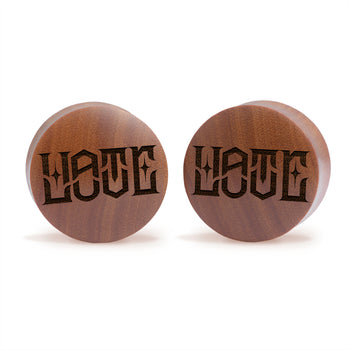 Love Hate Plug / Gauge - Saba Wood | Convex Double Flare