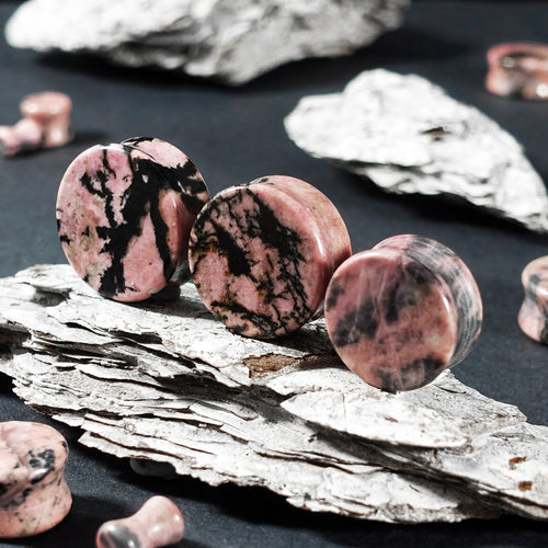 Rhodonite Stone Plug / Gauge