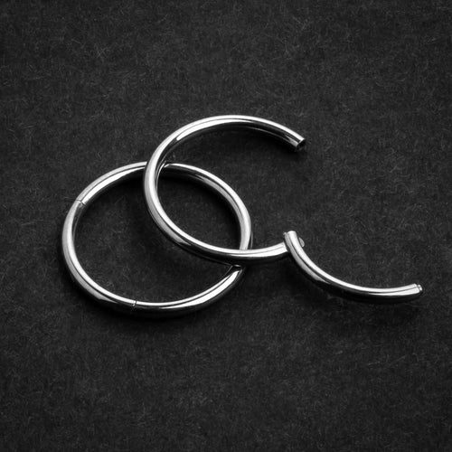 Titanium Scharniersegmentring / ASTM F-136 Scharnierring / Nasenpiercingring / Septumring / Größen 6mm - 12mm