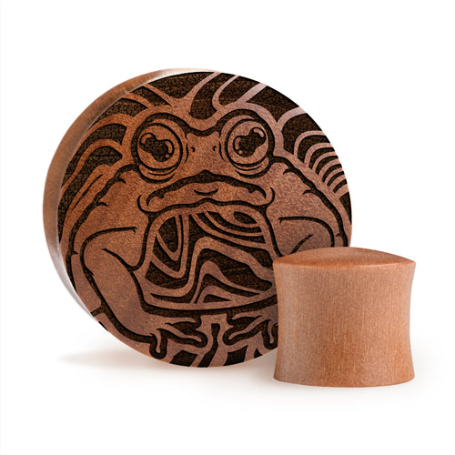Trippy Toad Plug / Gauge - Saba Wood | Convex Double Flare