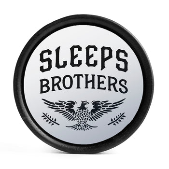 WSS Sleeps Brothers Plug / Gauge - White & Black Inlay Ebony Wood | Convex Double Flare