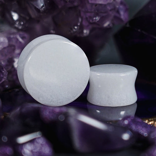 White Jade Stone Plug / Gauge