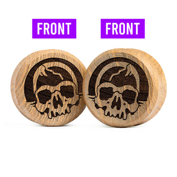 Starburst Mandala Ornamental Tattoo Plug / Gauge - Teak Wood | Convex Double Flare