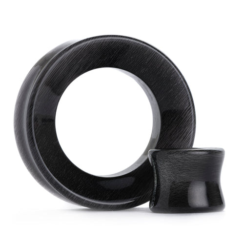 Black Cats Eye Glass Ear Tunnel