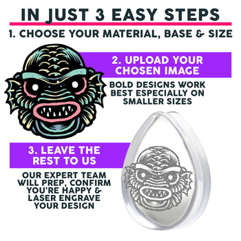 Make Your Own Plug / Gauge - Teardrop Clear Glass | Flat Faced Double Flare