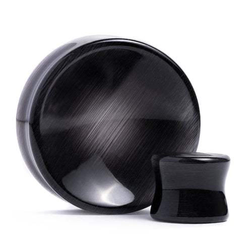 Black Cats Eye Glass Plug / Gauge