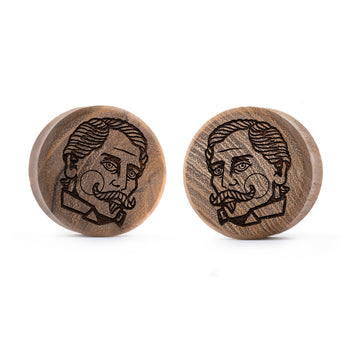 Gent Tattoo Plug / Gauge - Teak Wood | Flat Faced Double Flare