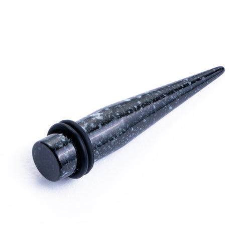 Single Grey & Black Splatter Taper For Stretching in Sizes 1.6mm to 10mm