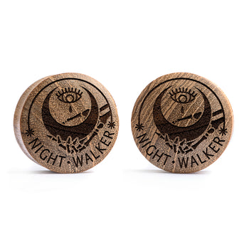 Night Walker Moon Plug / Gauge - Teak Wood | Convex Double Flare