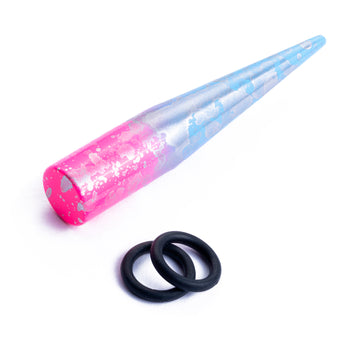Cute Clear & Blue Single Flare Glass Plug / Gauge