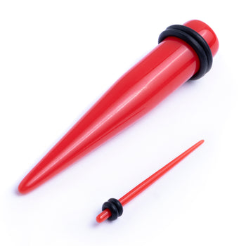 Eins rotes Verjüngung zum Dehnen in Größen 1,6 mm bis 10 mm