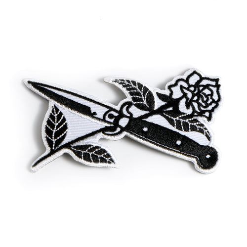 Unique Rose & Knife Patch