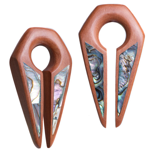 Saba Abalone - Keyhole Ear Weights (Pair)