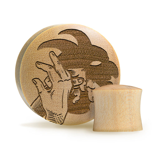 Shadow Demon Plug / Gauge - Crocodile Wood | Convex Double Flare