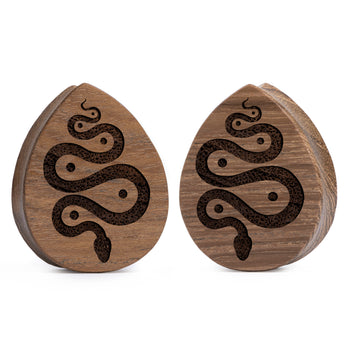 Linework Mandala Ornamental Tattoo Plug / Gauge - Clear Glass | Flat Faced Double Flare