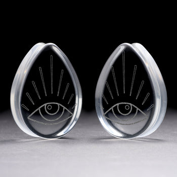 Cute Green Glass Pincher Plug / Gauge