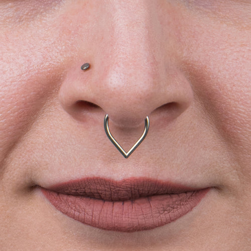 Titanscharnern Tränenring 1,2 -mm -gauge in Silber