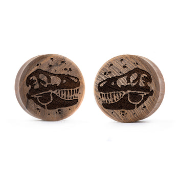 Linework Mandala Ornamental Tattoo Plug / Gauge - Clear Glass | Flat Faced Double Flare