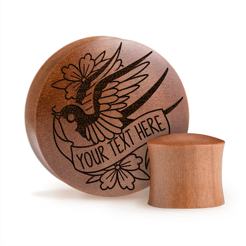 Swallow einfügen Wörter plug / gauge - Saba Wood | Konvexe Doppelaufgeweitet