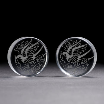 Bondage Plug / Gauge - Clear Glass | Doppelaufgeweitet mit flachem Gesicht