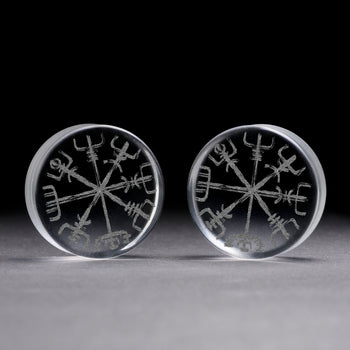 Eco friendly organic  Sono And White Brass Inlay Wood Ear Plug / Gauge