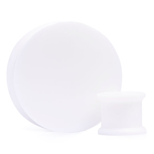 Unique Solid White Silicone Earring Plug / Gauge
