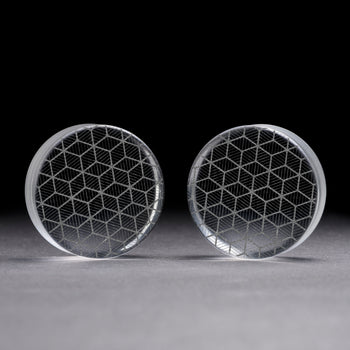 Libra -Tierkreis -plug / Gauge - Saba Wood | Konvexe Doppelaufgeweitet