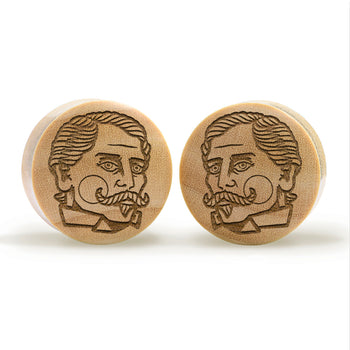 Gent Tattoo Plug / Gauge - Krokodilholz | Konvexe Doppelaufgeweitet