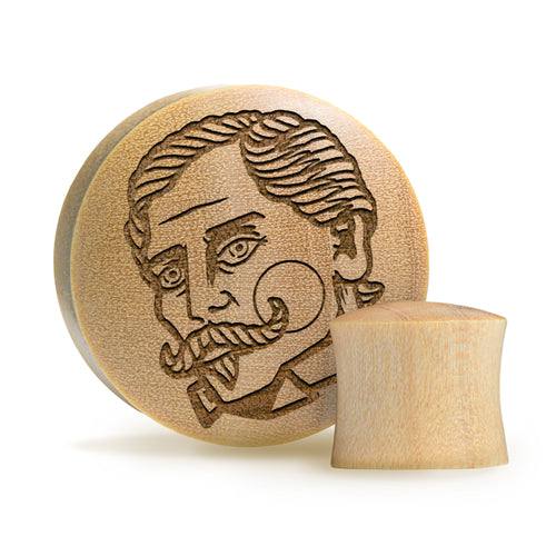 Gent Tattoo Plug / Gauge - Krokodilholz | Konvexe Doppelaufgeweitet