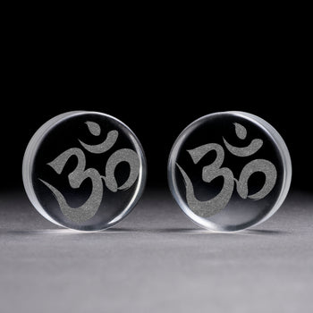 Ohm Plug / Gauge - Clear Glass | Doppelaufgeweitet mit flachem Gesicht